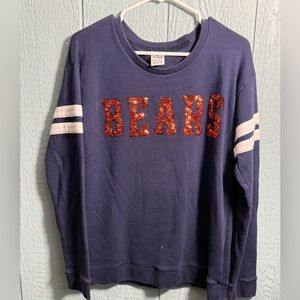 PINK Victoria's Secret Blue Oversized Graphic Hoodie